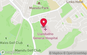 Llandudno General Hospital, BCUHB Libraries on the map